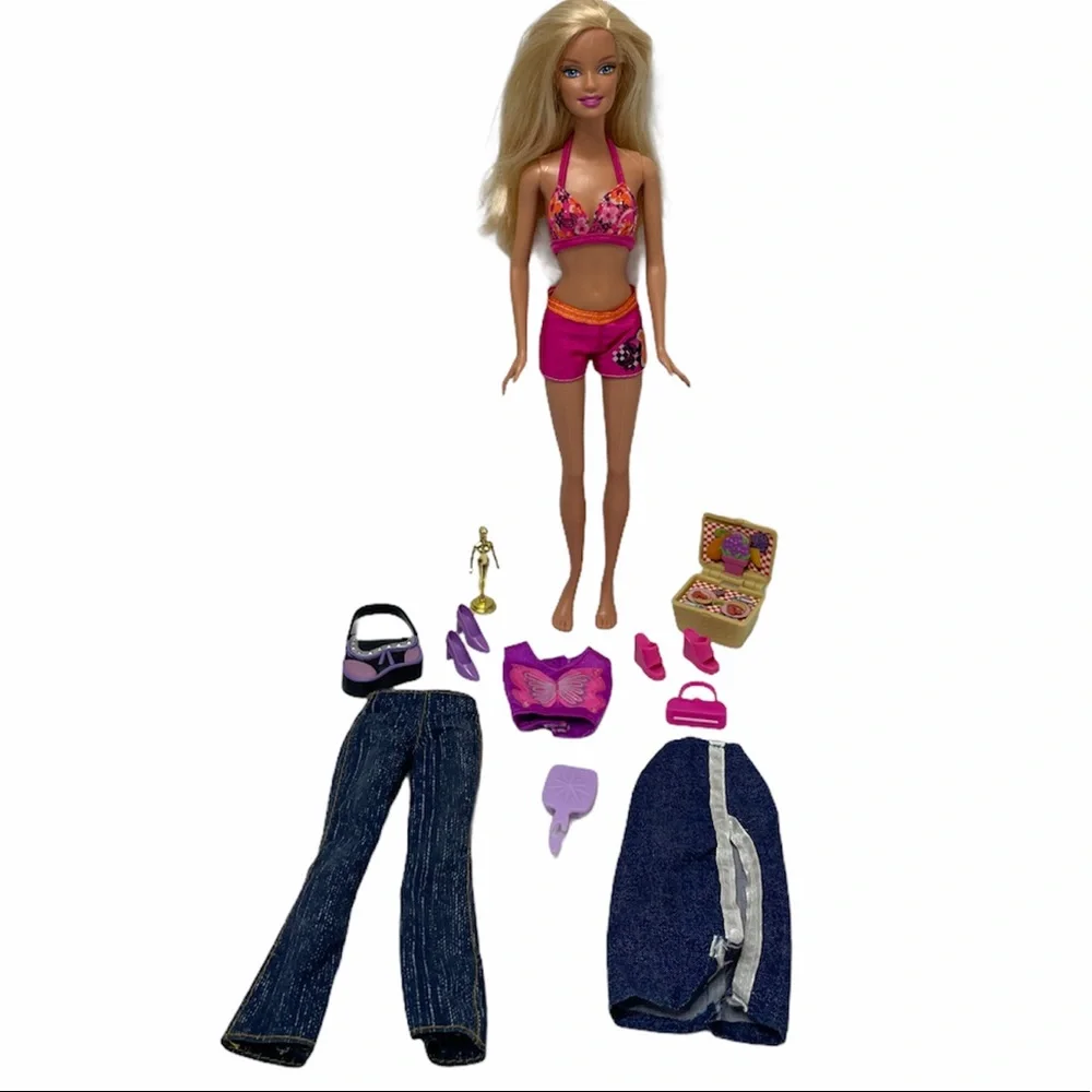 Beach Barbie Doll Bundle Barbie Clothes & Accessories Lot Set